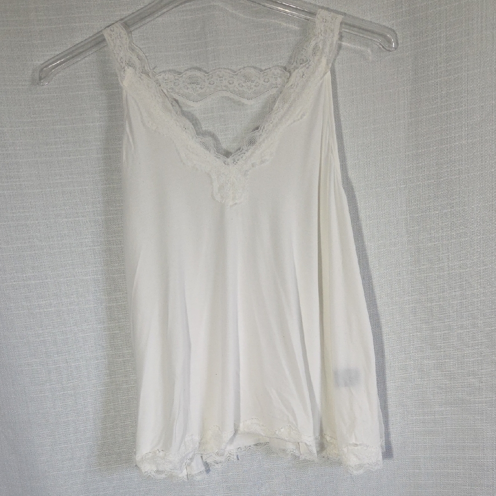 Whimsical Lace Detailed Cami Tank Womens Size Small Flowly Soft Stretchy